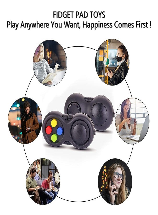 UOOEFUN Mini Fidget Button Controller Pad Toys for Kid Adults with Anxiety and Autism (Black & Mix) - Image 4